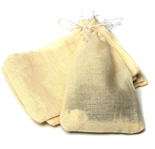 100Cotton Muslin Drawstring Bags Coffee Tea Bath Soap Herb 80x100mm