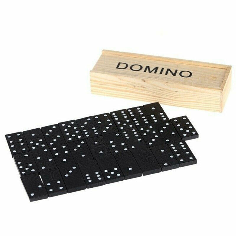 28 Pcs/Set Wooden Domino Board Game Travel Funny Table Game Domino Toys G3 T NC
