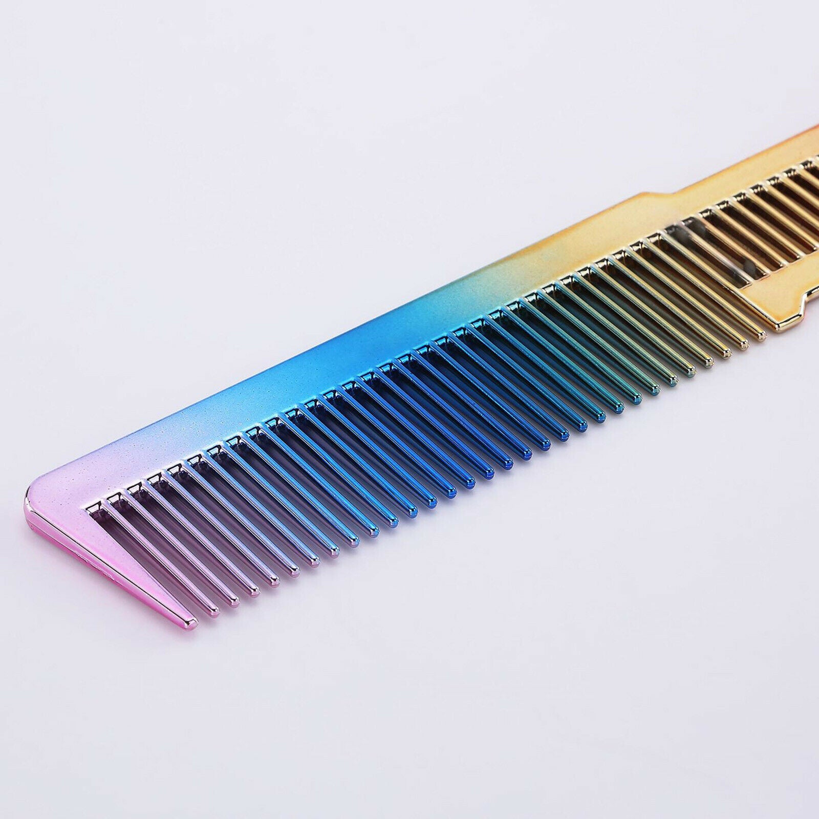 Electroplating Hair Cutting Comb Salon Hairdressing Comb Barber Comb Flat Top
