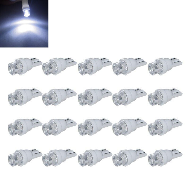 20x T10 Auto LED 194 168 SMD W5W Wedge Side White Bulb Lamp 12V DC For Car Light