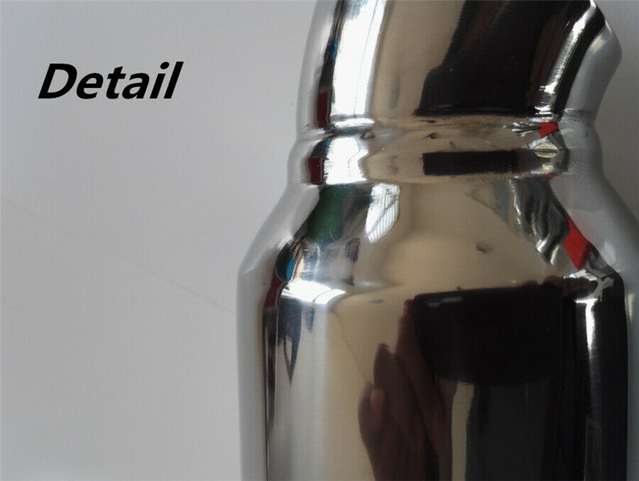 2 Inch Round Car Exhaust Pipe Sound Tuning Muffler Polished Bent Downpipe Branch