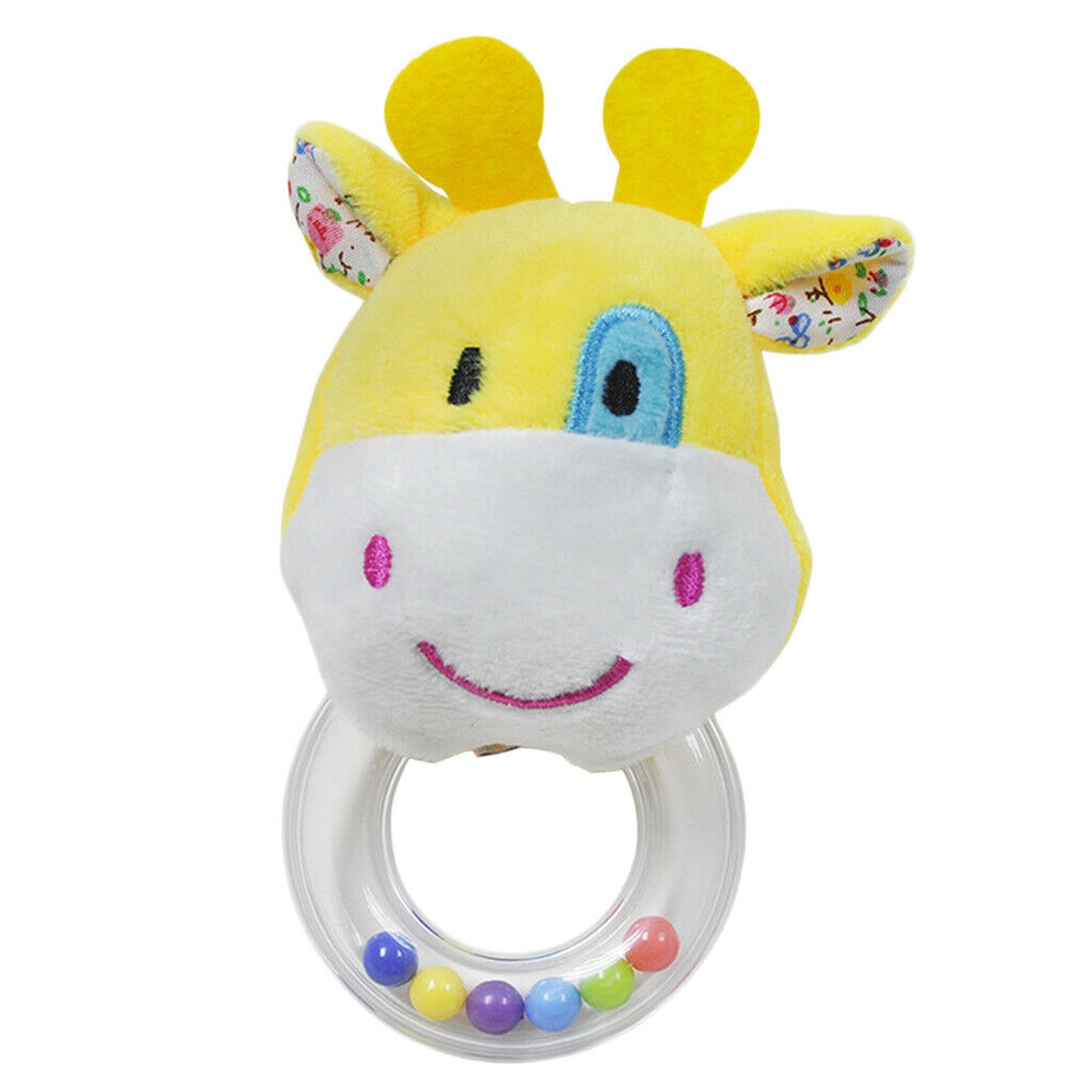 Plush Baby Rattle Bell Montessori Development Sensory Toys Handbell Cow