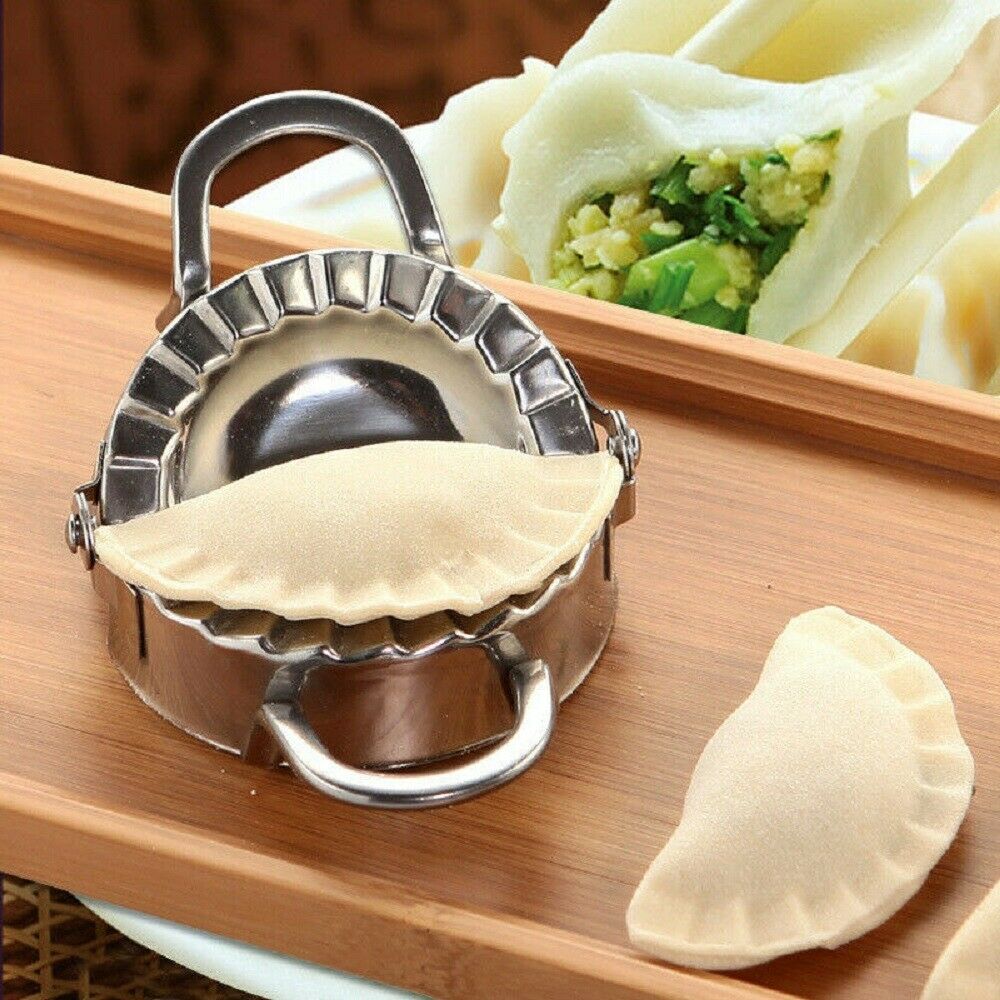 1x Stainless Steel Dumpling Maker Mould Dough Presser Wraper Cutter Kitchen Tool