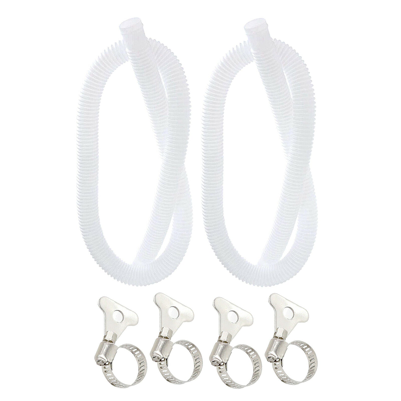2Pcs Replacement Swimming Pool Filter Pump Hose 1.25" Diameter Accessory Kit