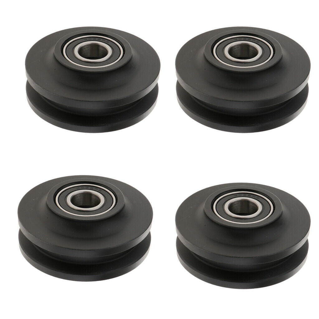4x Sliding Barn Door Wheel Durable Cabinet Hanging Runner Pulley Wheel
