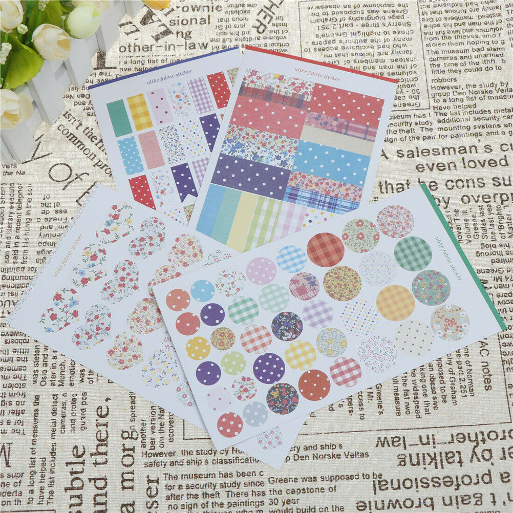 4Pcs Dot Canvas Stickers For DIY Scrapbooking Planner Cardmaking Journalin.l8