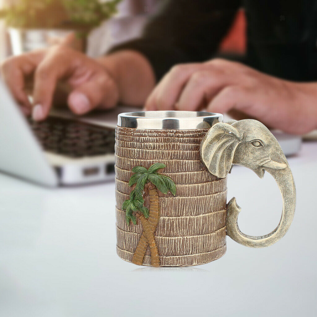 Wooden Barrel-Beer Mug 600ML Wood Stainless Steel Cup Wall Cocktail Mug