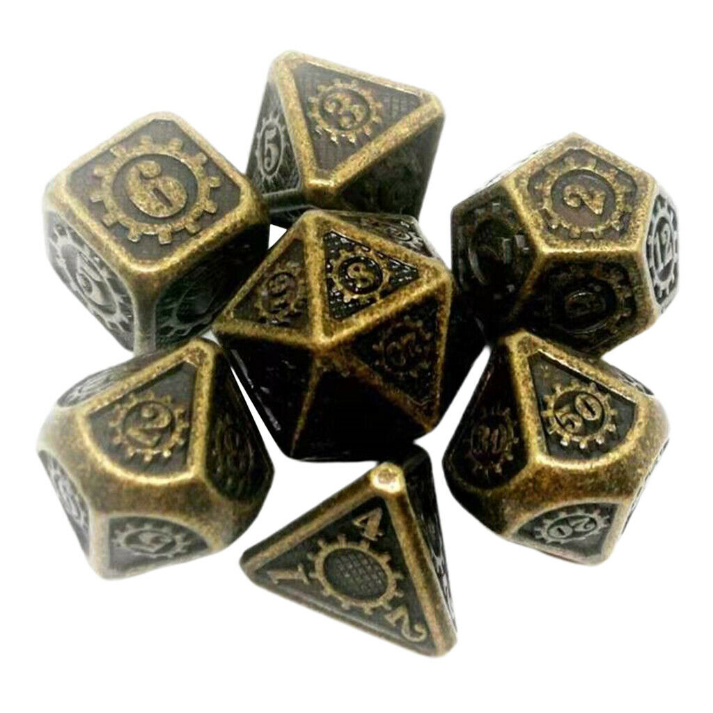 Polyhedral Multi-sided Metal Dice for Dragon Scales D&D Pathfinder RPG 02