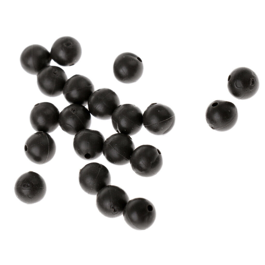 20x 5mm Rubber Fishing Beads Lure Floating Rig Beads Carp Fishing Accessory