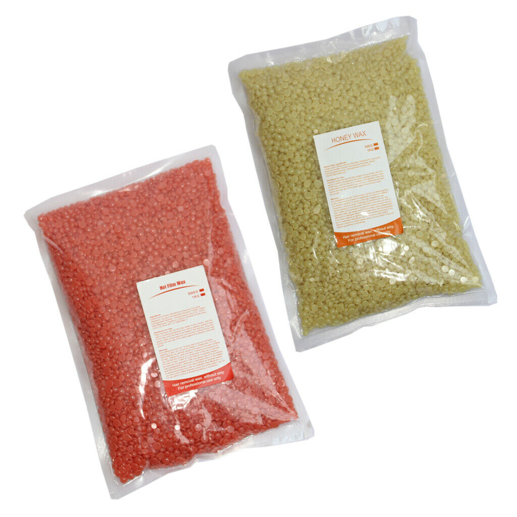 2 Bags Hard Wax Beans Hair Removal Depilatory Bikini Body Waxing Beads