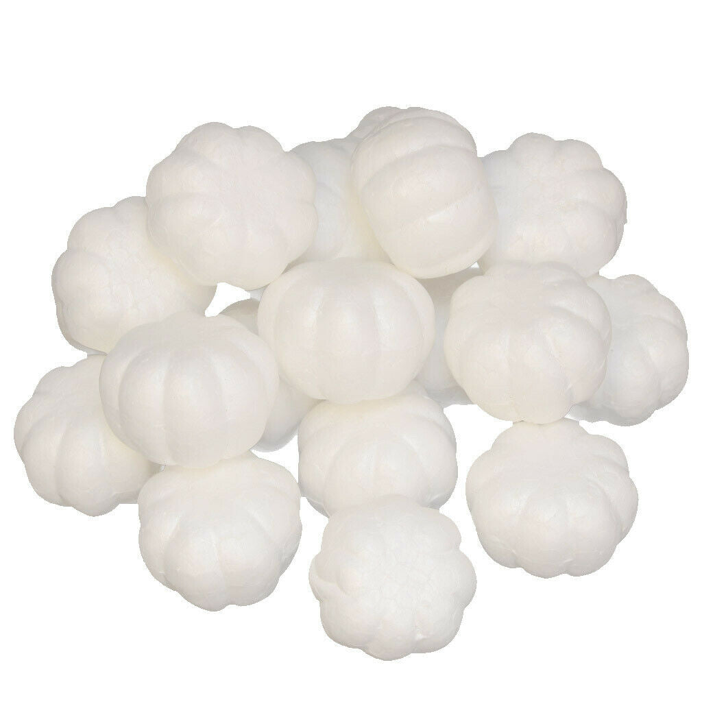20x Halloween Pumpkin Polystyrene Foam Oraments DIY Handmade Materials