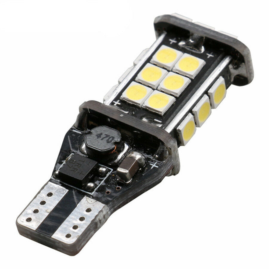 2pcs T15 White 24SMD LED Bulbs Exclusively Designed for Backup Reverse Lights 5W