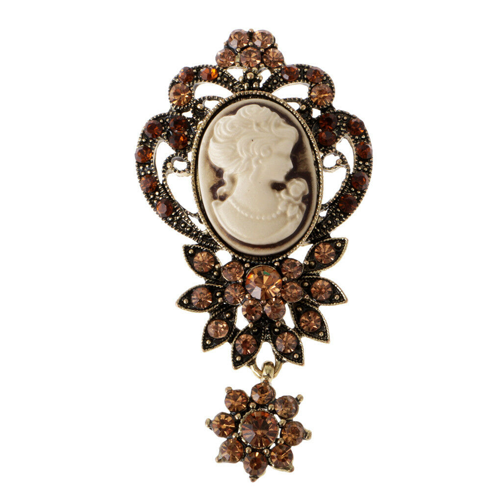 Western Women 's Brooch Pin Fashion Jewelry Multi-Size Rhinestone Accessory