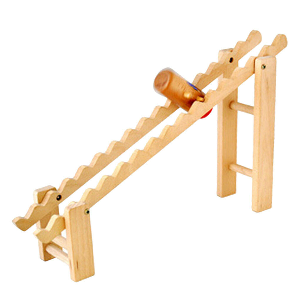 Heavy Duty Wooden Slide with Ladder Gravity Game Montessori Toys
