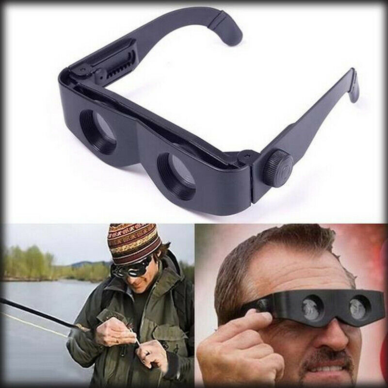 Portable Glasses Style Telescope Magnifier Binoculars For Fishing Hiking .l8