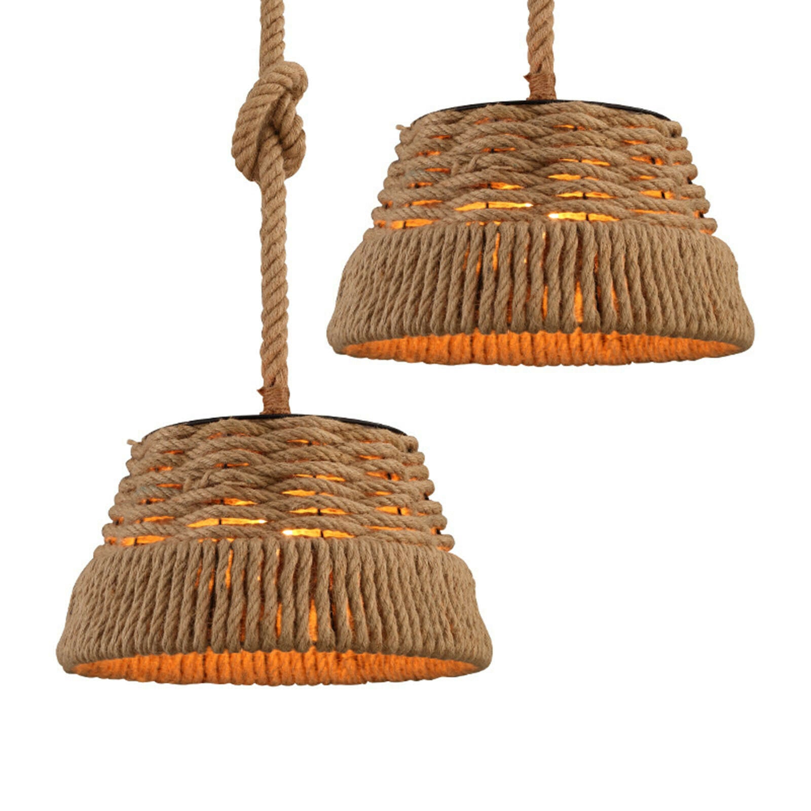 Novelty Hand-woven Pendant Ceiling Lamp Kitchen Restaurant Hotel Office Hanging