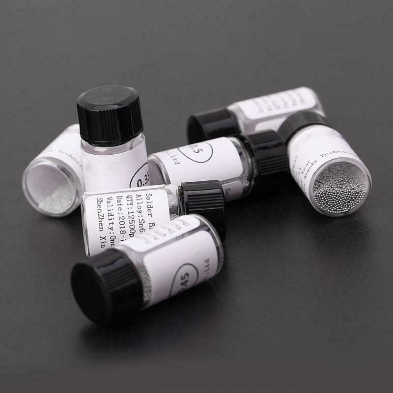 7 Bottles Of 12.5K Soldering Ball Lead Solder Ball Set For BGA Reballing Stencil