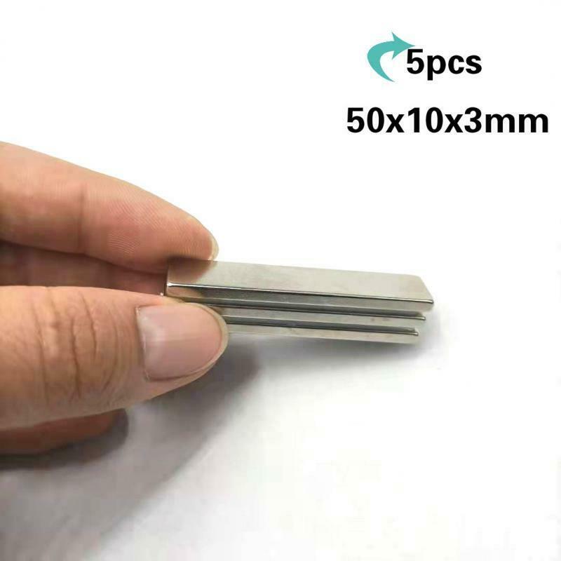Strong  Magnets 50x10x3mm  Neodymium block magnet 5Pcs
