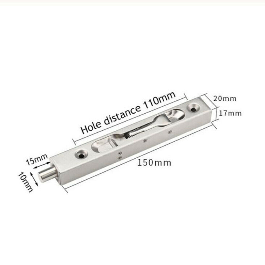 6'' Security Door Latch Bolt Home Door Bolt Flush Bolt Latch for Locking