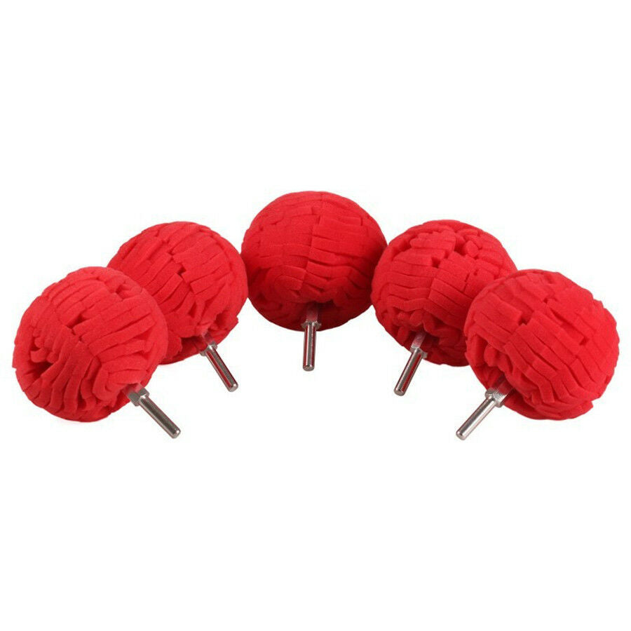 3x 3" Red Cleaning Buffing Polishing Sponge Ball for Paint Metal Jewelry Ceramic