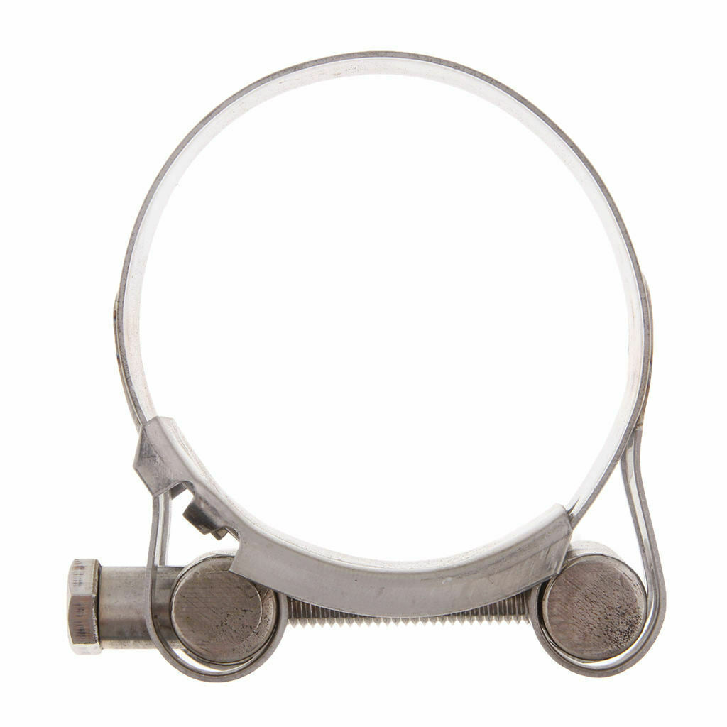 2pcs Stainless Steel Clamp Clip Ring Motorcycle Bike Exhaust Muffler 48-51mm