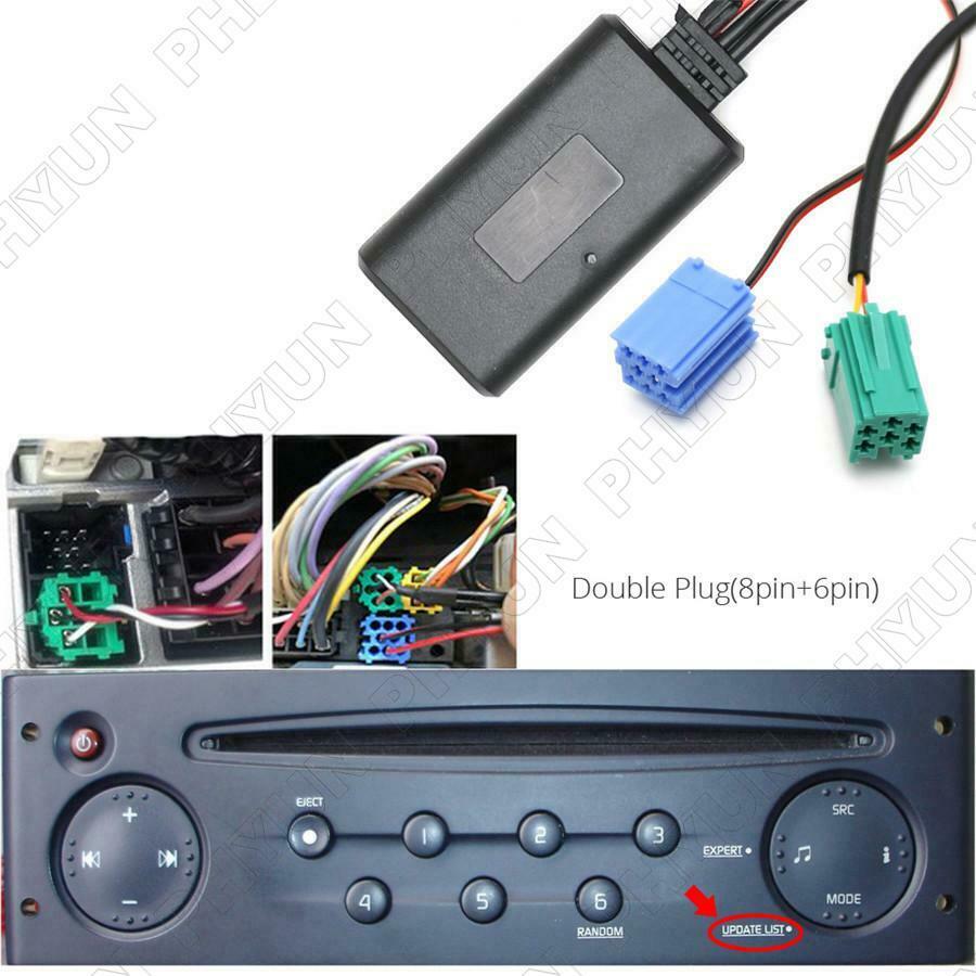 1Pcs Car AUX Input Wireless Bluetooth Audio Cable Adapter for Renault 2005-2011