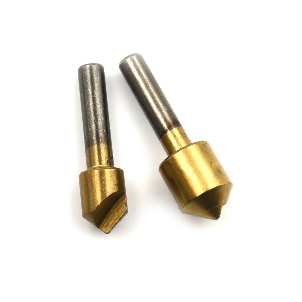3X Single Flute 90° Edge Chamfer Countersink Deburring Drill Bit 3/8 1/2 3/4 -DD