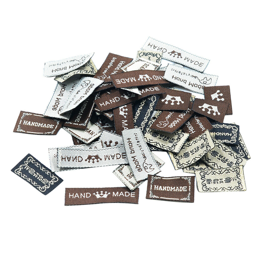 50 pieces Mixed DIY handmade labels Woven labels Sew-in labels Textile labels