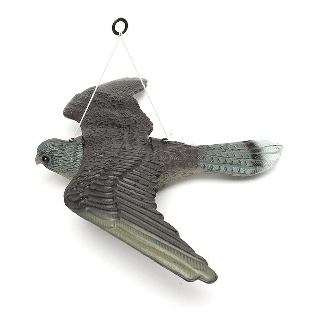 Realistic Flying Hawk + Magpie Decoy Pest Control Garden Scarer Scarecrow