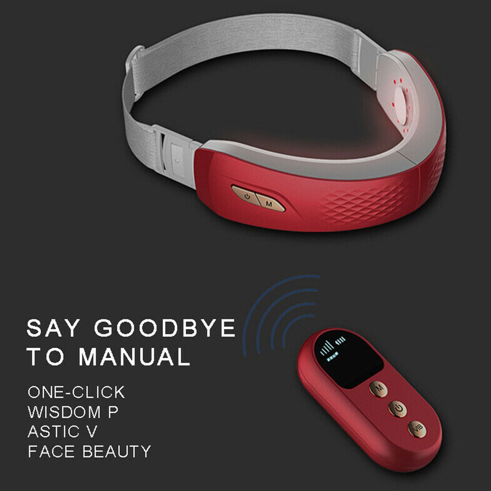 Electric V-Face Lift Red Blue Light Vibration Massage Skin Lifting Beauty Device