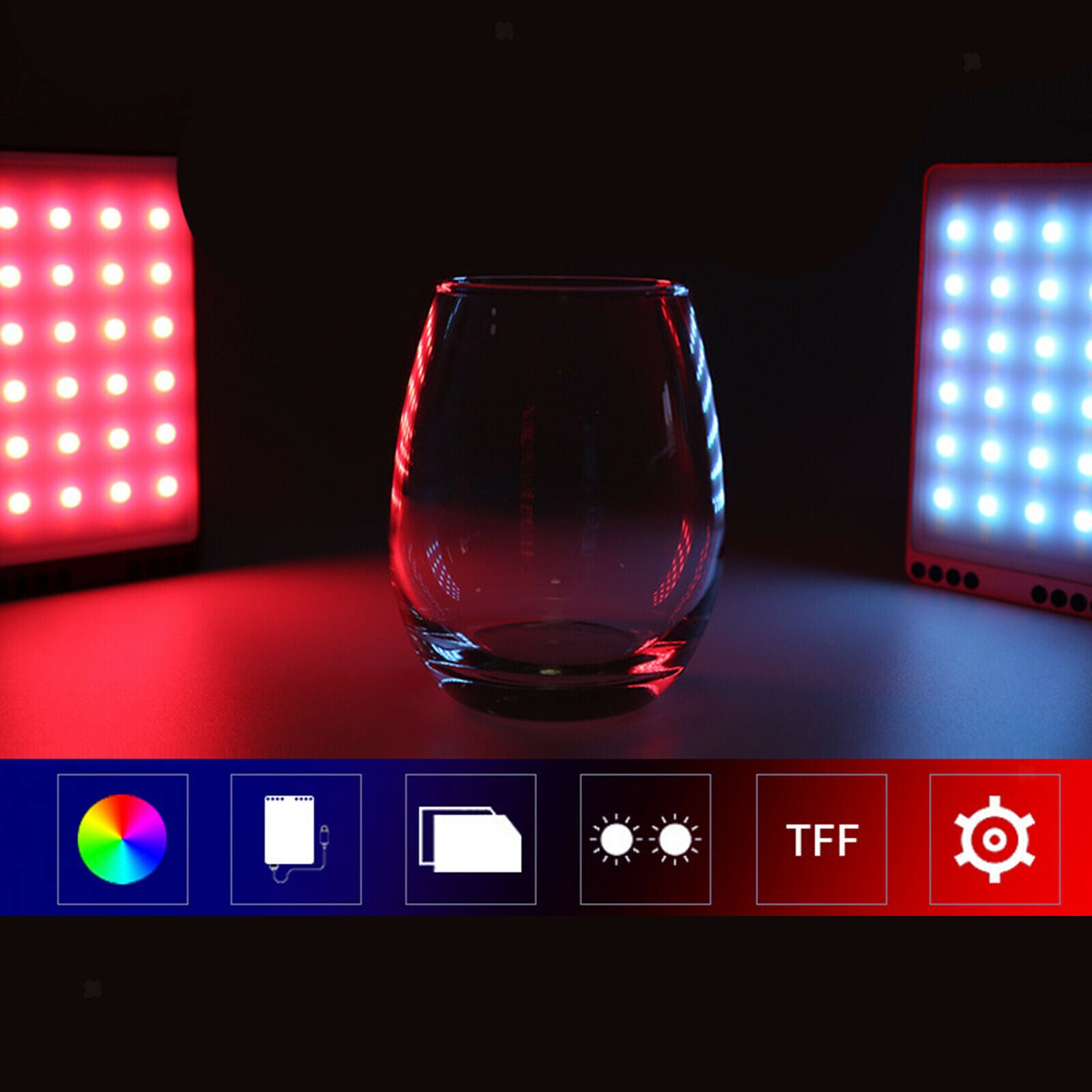 RGB Fill Light Rechargable Colorful Background LED Light For Photography