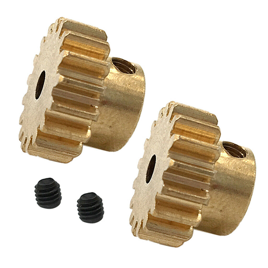 2x 3.175mm Shaft 17T Motor Gear Pinion for WLtoys 12423 RC Car Truck Accs
