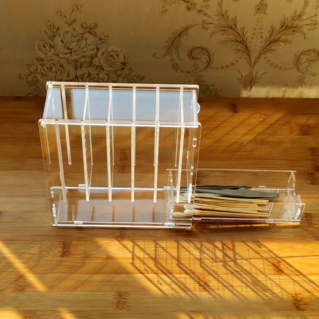 6 Layered False Eyelash Storage Case Eyelash Grafting Organizer Glue Pallet