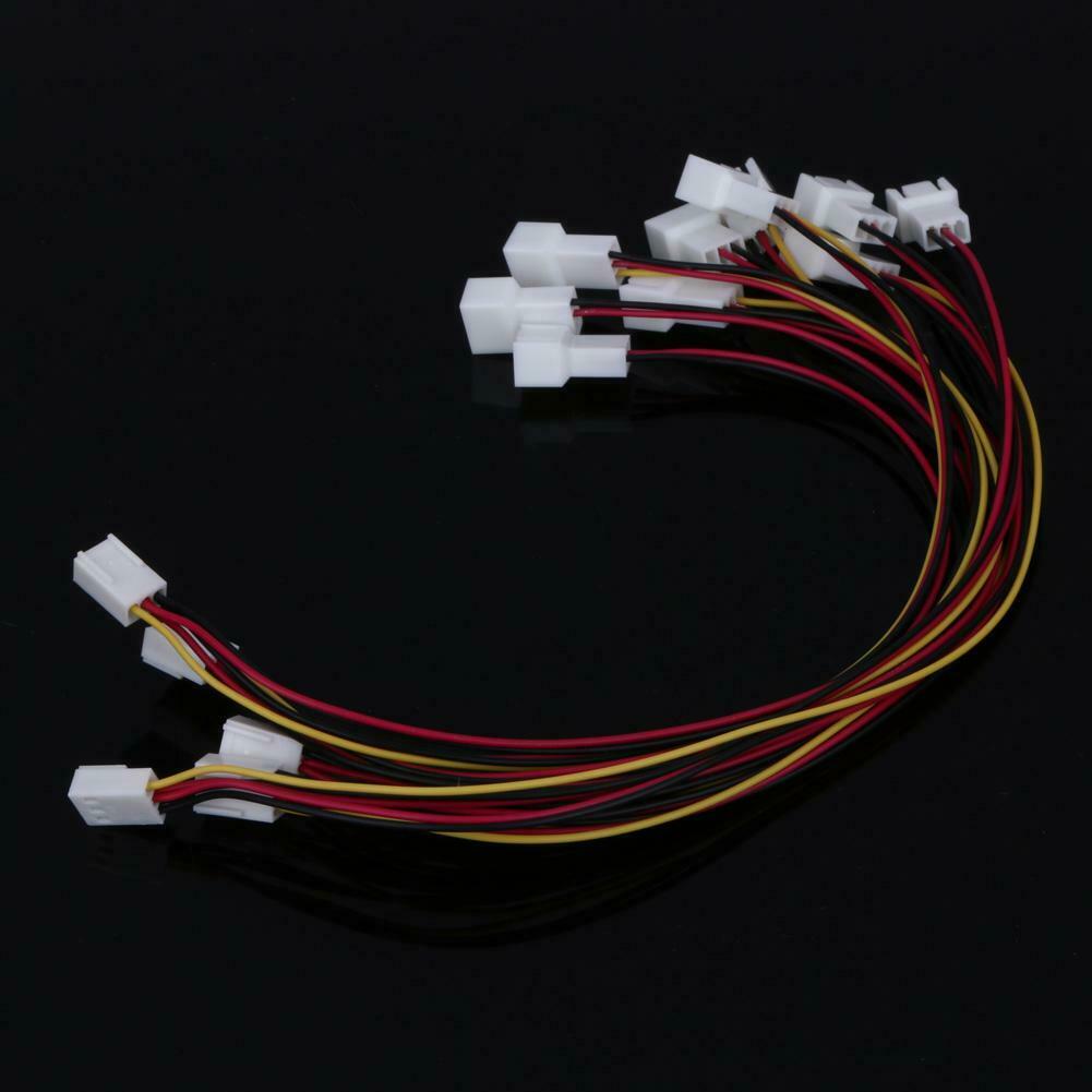 5Pcs 12V 3 Pin Female to 2/3 Pin Male PC Fan Power Splitter Extension Cable AU