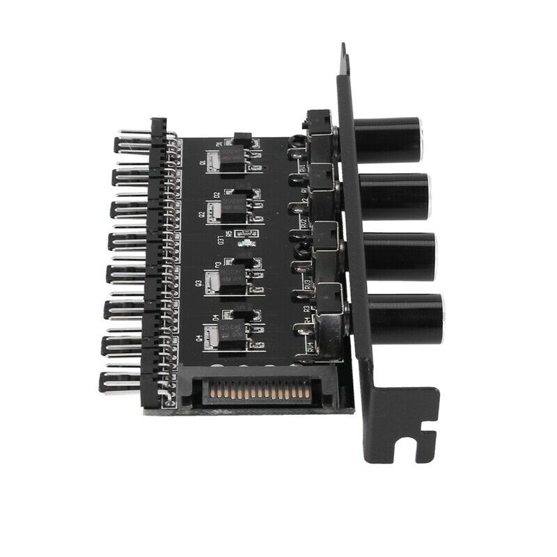 Pc 8 Channels Fan Hub 4 Knob Cooling Fan Speed Controller For Cpu Case d Vga PU8