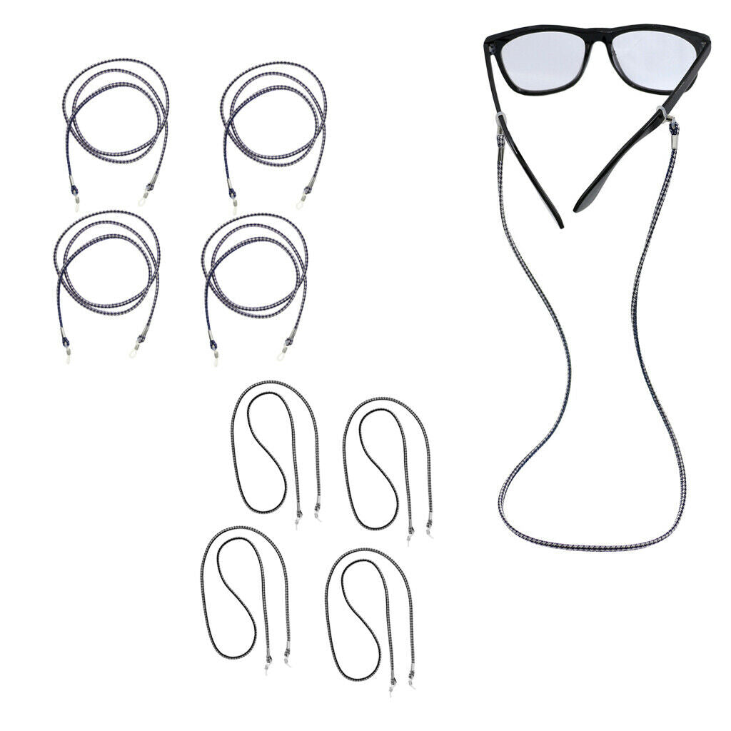 8pcs 70cm Eyeglass Chain Stainless Steel Sunglasses Cord Neck Strap Bead Holder