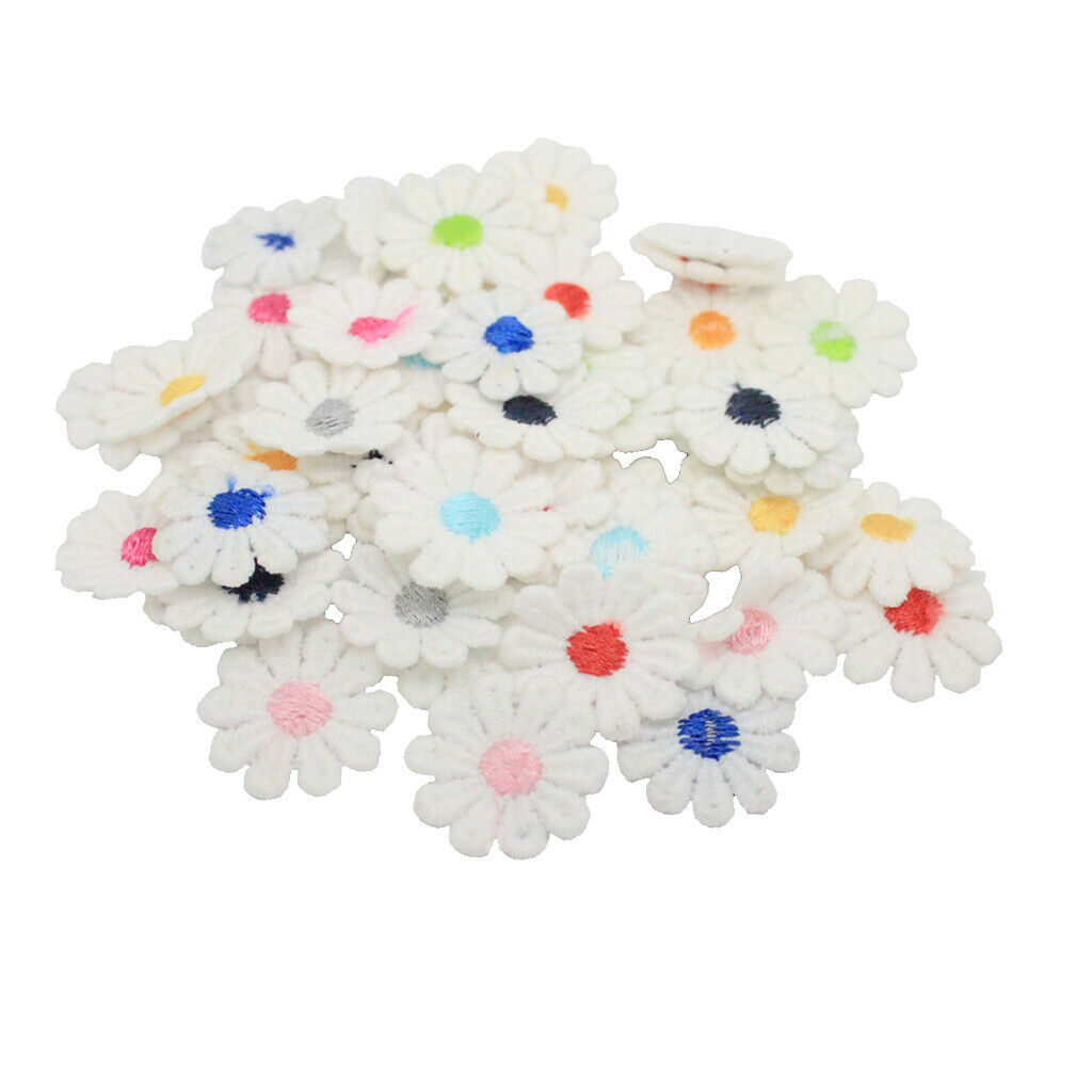 50pcs flower embroidery iron-on patches applique iron on patches iron-on