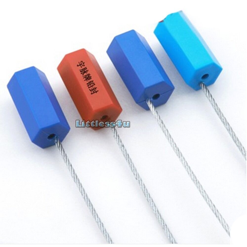 50Pcs  Container Cable Seal Cargo Lock Security Metal Wirerope Mix Color
