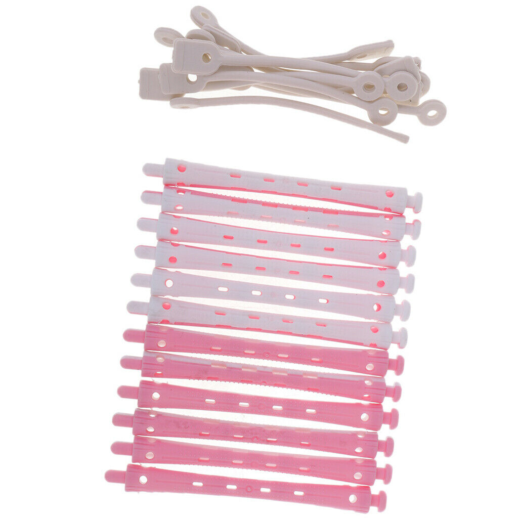 24 x Hair Perm Rods Hair Curler Set DIY Hair Styling Hairdresser Accessories