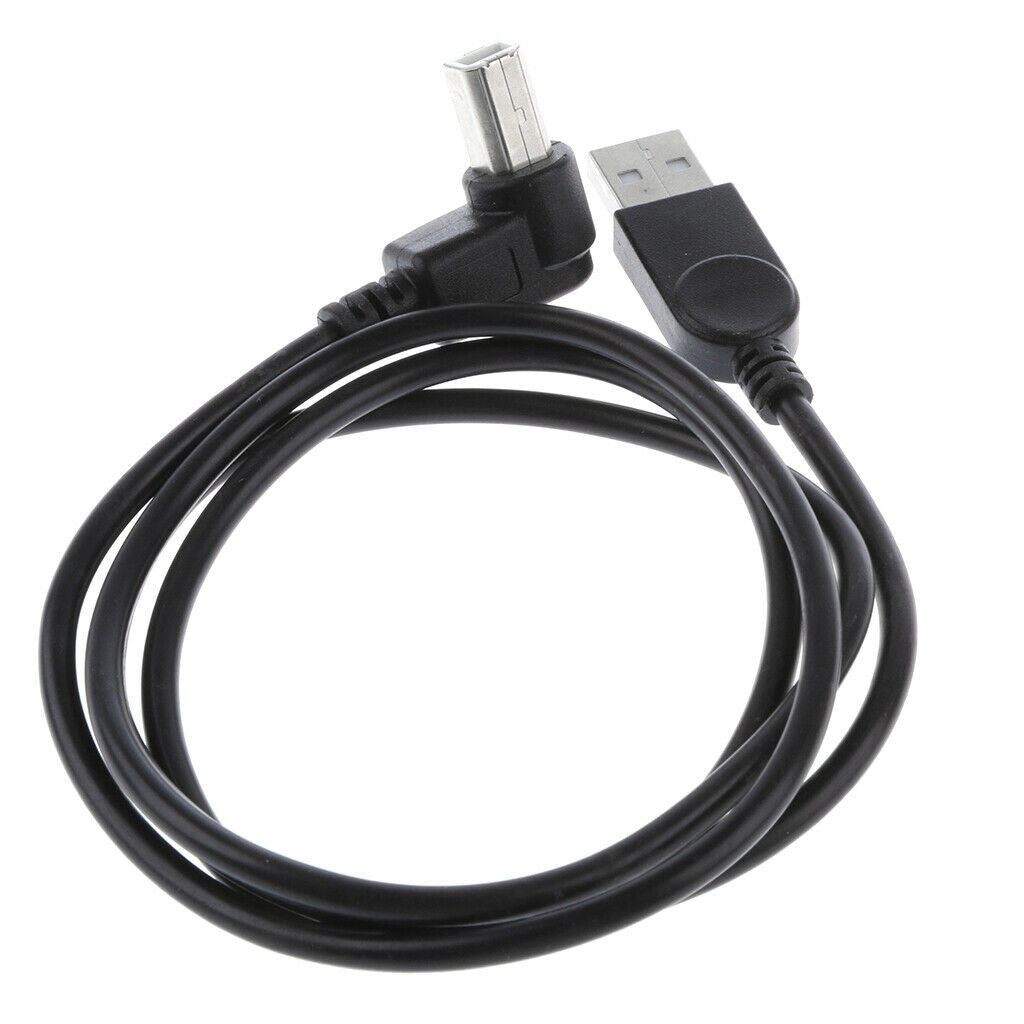 90° Left Angle Printer Cable USB2.0 Male Plug to Type B Scanner Adapter