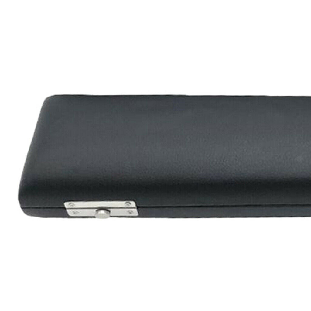 Durable PU Leather 16 Holes Flute Hard Case Bag Protector Black Case Only