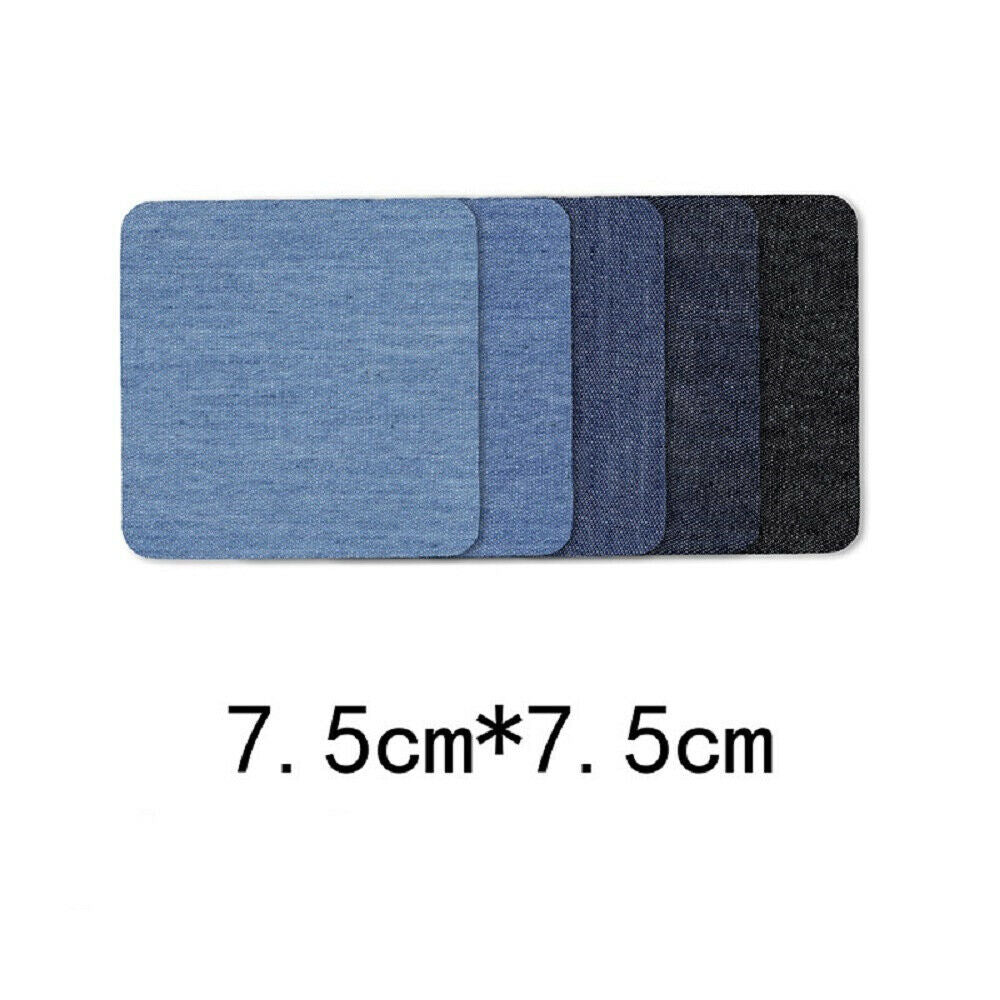 20 Assorted Iron On Denim Fabric Mending Patches Repair Kit for Denim Jeans USA