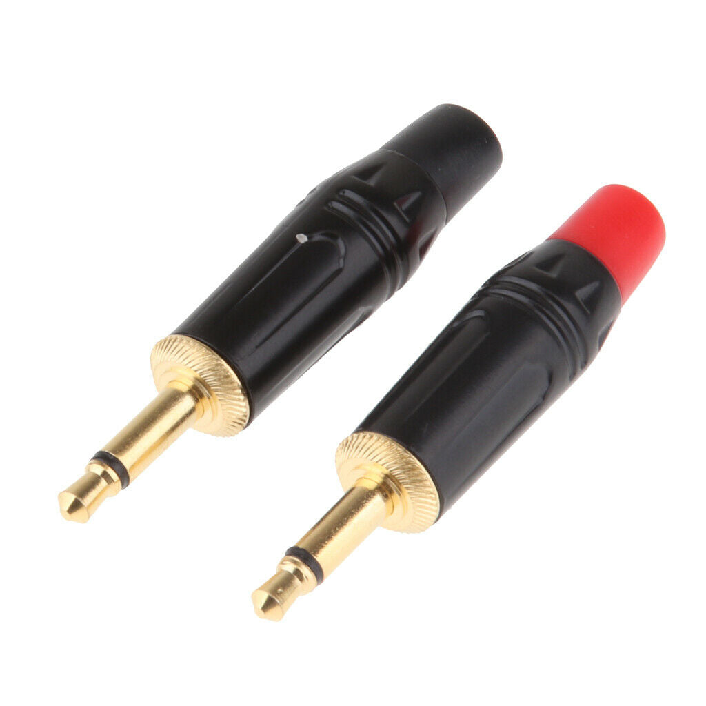 2Pieces 3.5mm Mono Male Repair Earphones Audio