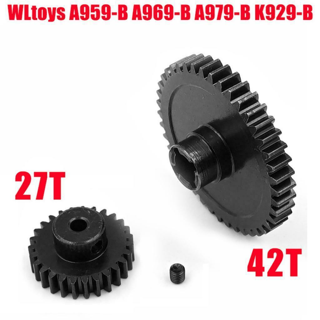 1 Set for Wltoys 1/18 Metal 27/42T RC Gear Set Spare Parts Fitting Accessory