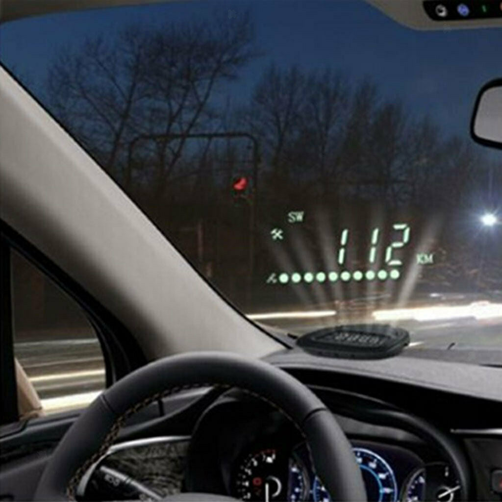 A1 Car HUD Head up Display OBD II OBD 2 Speed Warning Monitor Universal