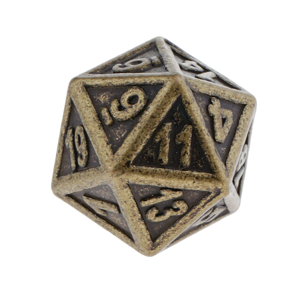 Polyhedral Metal Dice for Dragon Scale D&D DnD Pathfinder RPG Games copper