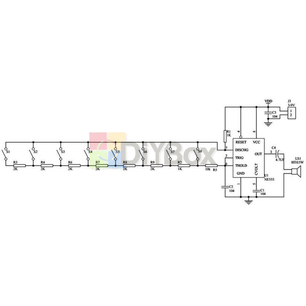 NE555 Component Electronic Piano Organ Module DIY Kit Electric Piano Parts Gifts