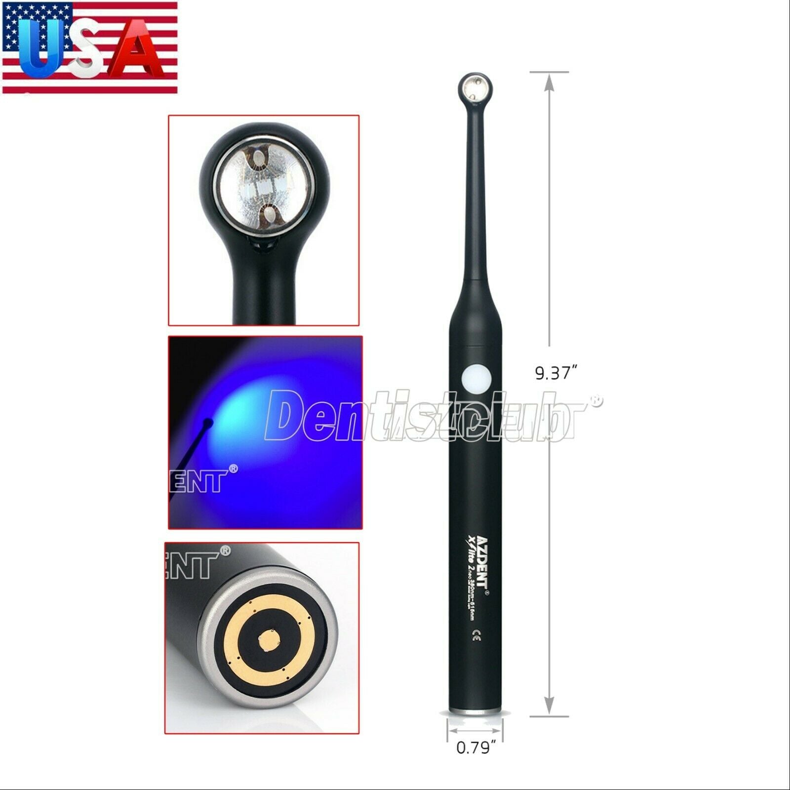 Woodpecker iLed Style Dental Wireless LED Curing Light >2300mW/cm² 385-515 nm