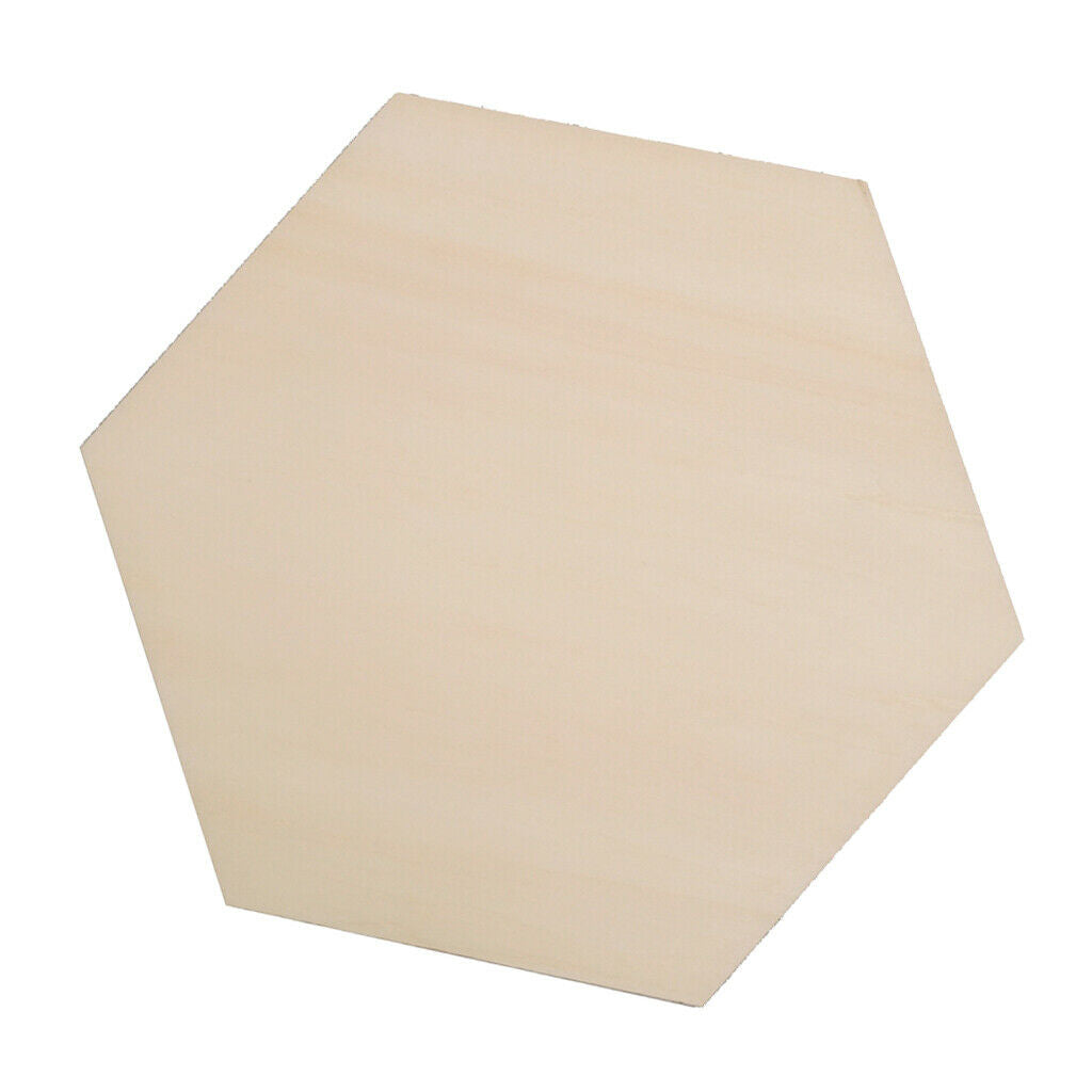 Blank Wooden Discs Cutout 3mm Thick for DIY Craft  Hexagon