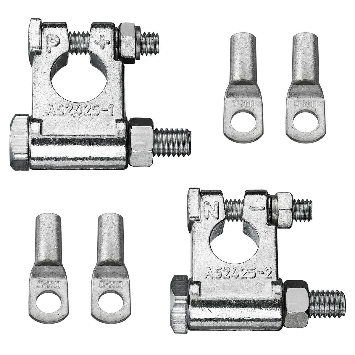 Audew 8 pcs Battery Terminal Block Top Post Kit for Car Marine Boat Rv Vehicles